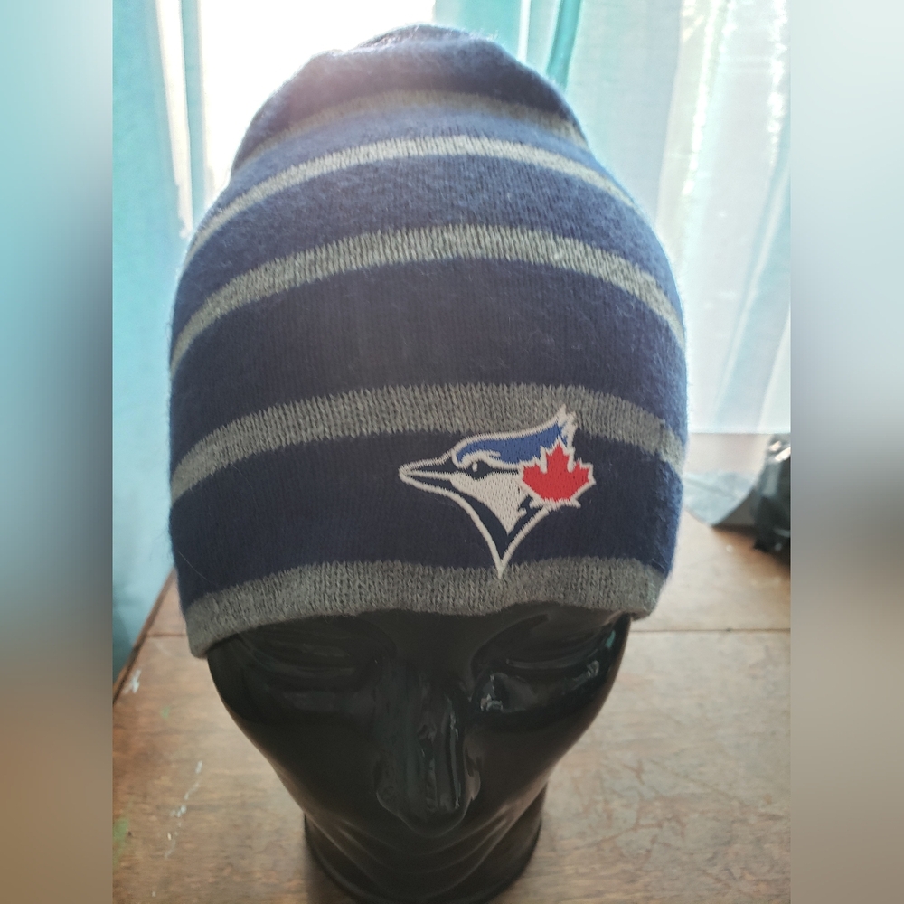Toronto Blue Jays Winter Hat Toque Beanie Striped